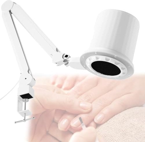 VFMVOYNZ Aspirateur à Ongles, Ventilateur 80 W, Outil de manucure, aspirateur à Ongles à Forte Aspiration, collecteur de poussière pour Salon de beauté et ménage - Filtre réutilisable