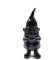 Decor Space Nain de jardin extérieur en résine gnome sympathique couleur unie h 29,5 cm (Noir)