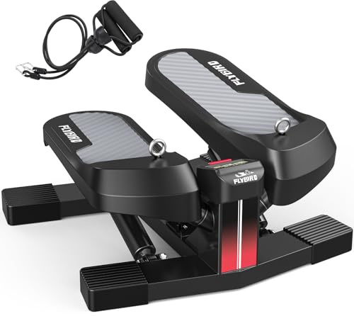 FLYBIRD Stair Stepper Machine with Resistance Bands for Home Workout, 350 LBS Capacity Twisting Stepper for Cardio, Legs, Hips & Glutes, Fitness Equipment for Men and Women