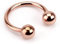 viva-adorno® Hufeisen Piercing Edelstahl Rosegold Lippenpiercing Augenbrauenpiercing Z419, Größe: 1,6 x 12 x 5mm