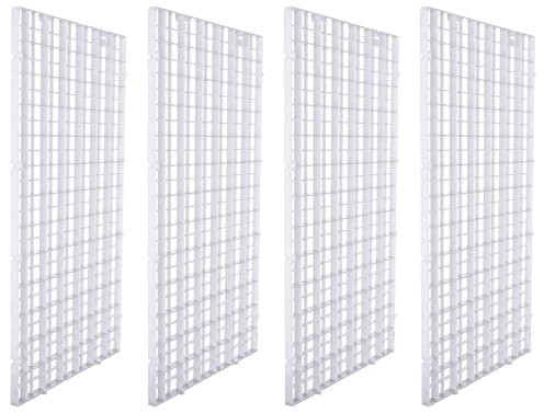 CCCYMM 4 piezas de rejilla divisor bandeja huevo cajón Louvre acuario peces tanque inferior aislamiento, color blanco