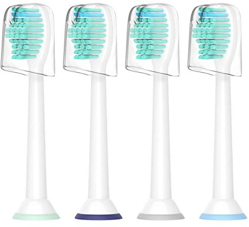 WuYan 4 Pack Replacement Brush Heads Compatible with Philips E Series, Essence, Elite, Xtreme, Advance and CleanCare