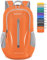 ZOMAKE Ultraleicht Faltbarer Rucksack Packbare Backpacks 25L,Kleiner Faltbar Wanderrucksack Wasserdicht für Damen Herren Outdoor Wandern(Orange)