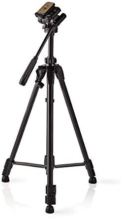 Stativ - Maximale Belastbarkeit: 2.5 kg - Min. arbeitshöhe: 60.5 cm - Max. Arbeitshöhe: 147.5 cm - 3 Segmente - Pan & Tilt - Tragetasche enthalten - Selbstnivellierende Füße - ABS/Aluminium