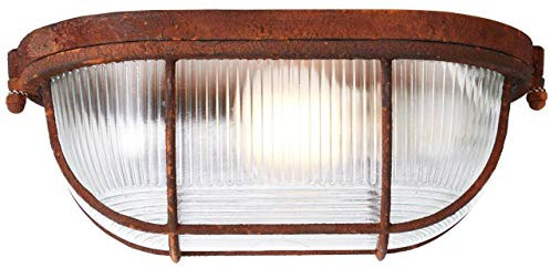 BRILLIANT Lampe Bobbi Wand- und Deckenleuchte 28cm rostfarbend | 1x A60, E27, 40W, geeignet für Normallampen (nicht enthalten) | Für LED-Leuchtmittel geeignet