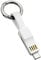 SAMERIO Keyring Charger Micro USB C Cable 3 in 1 Charging Cable Multi Fast Charger Cable Portable Travel Magnetic Keychain Cable for All Smartphones