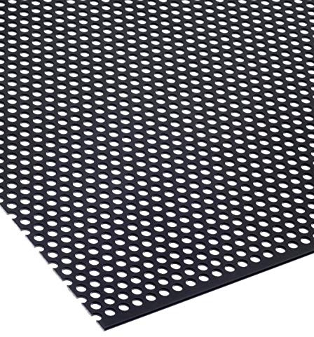 Bestell_dein_lochblech Lochblech Schwarz RAL 9005 Stahl Verzinkt Pulverbeschichtet RG 4,5-15mm RV 5-8mm QG 5-8mm 1,5mm dick magnetisch Neu