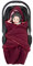 HOBEA-Germany Fußsack Einschlagdecke für die Babyschale Babyschalenfußsack Kinderwagenfußsack Winter XL (Winter XL, Bordeauxrot mit Federn)