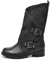 IF Fashion Scarpe da Donna Stivali Stivaletti Biker Fibbie Anfibi Primaverili Estivi 628 Nero N.37