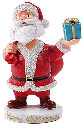 TOYANDONA Weihnachtsmann Figur Auto Wackelfigur Weihnachten Miniatur Ornamente Tortenfigur Santa Nikolaus Dekofigur für Weihnachtsschmuck Kuchen Dekoration Moos Feengarten Zubehör(zufälliger Stil)