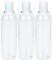 Bouteilles en PET avec bouchon à disque, lot de bouteilles de voyage vides en plastique transparent, sans BPA, rechargeables avec bouchons à disque, transparent, 3x 250ml