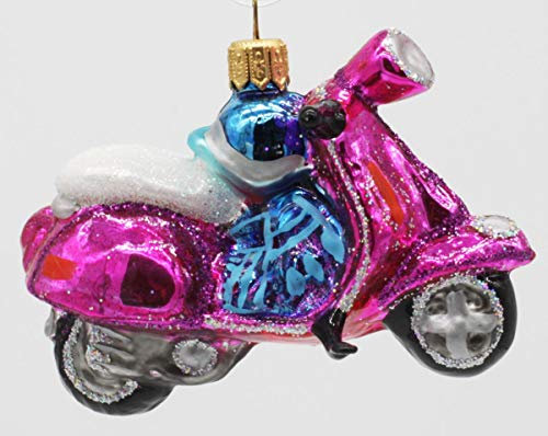 condecoro Roller Christbaumschmuck Motorrad Christbaumkugel pink