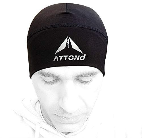 ATTONO Sport Mütze Laufmütze Fußball Langlauf Fahrrad Mütze Motorrad Ski Unterziehmütze - Größe S/M