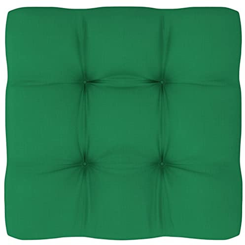 vidaXL Palettenkissen, Palettenauflage für Europaletten, Palettenpolster Palettensofa Indoor Outdoor, Sitzkissen für Hocker, Grün 58x58x10cm Stoff
