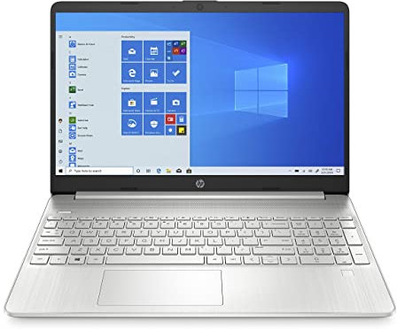 HP - PC 15s-eq2004sl Notebook, AMD Ryzen 5 5500U, RAM 8 GB, SSD 512 GB, gráficos AMD Radeon, Windows 10 Home, pantalla 15.6 FHD IPS, lector de huellas dactilares, webcam, USB-C, USB, HDMI, plata