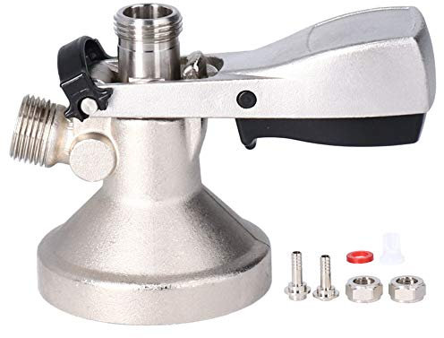 Coupleur de Fût de Bière, G5/8 G Type Brassage Bière Robinets de Distributeur en Laiton 304 et Acier Inoxydable, Coupleur de fût Système pour Maison Bars Hôtels Restaurants Rassemblements de Famille