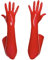 LXLUOO Sexy Lange Handschuhe für Erwachsene, Lange Handschuhe aus Kunstleder, Leder Sexy Elegante EM-Handschuhe, Damen Sexy Elastische Glänzende Wet Look Satin Lange Handschuhe (rot M)