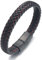 Halukakah Kinder ● Jazz Junior ● Jungen Echtes Leder Handgemachtes Geflecht Schwarz Mix Rot Armband 6-12 Jahre alt. Titan Mattierter Magnetverschluss 18cm mit Geschenkbox