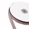 45m Karoband Schleifenband Geschenkband Vichy Bauernkaro Bänder zum Basteln,Stoffband Dekoband Bögen für Weihnachten Hochzeit Valentinstag Taufe Geburtstags Party Geschenk Verpackung,10mm Braun