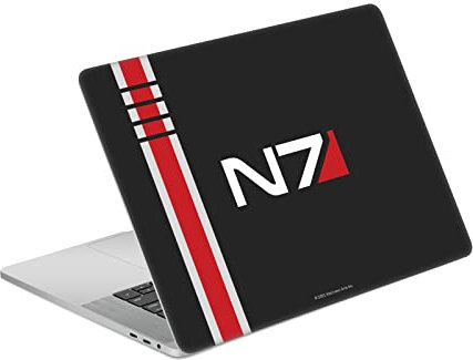 Head Case Designs Offizielle EA Bioware Mass Effect N7 Logo Grafiken Matte Vinyl Haut Aufkleber Abziehbild Abdeckung kompatibel mit MacBook Pro 15.4 A1707/A1990