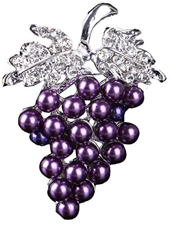 Wudaizhi Broches pour Femmes Strass Raisins Broche Broche Robe Robe Foulard Accessoire