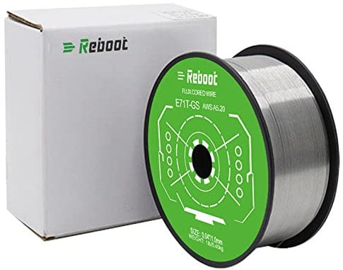Reboot Filo animato 1.0MM 0.5kg per saldatura MIG E71T-GS saldatura ad arco schermato con gas FCAW per saldatrice a filo animato senza gas