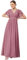 Ever-Pretty Women's V-Neck Short Sleeves Empire Waist Chiffon Pink Bridesmaid Dresses Orchid 12UK