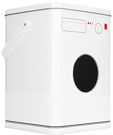 Portabiancheria a Forma di Lavatrice con Maniglia per Cucina (Bianco)