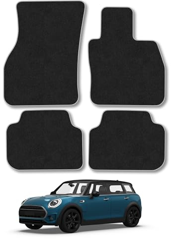Mini Clubman (2015-2024) Carpet Car Mats | Grey Edge Trim Tailored Fit Floor Mats Full Coverage Protection Accessories Easy Clean Anti Slip Made in the UK