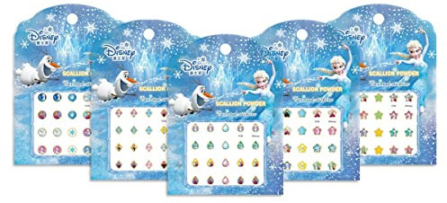 Frozen Earrings Sticker Selbstklebende Ohrringe für Kinder Kinderschmuck Schmuck((5 Blätter)