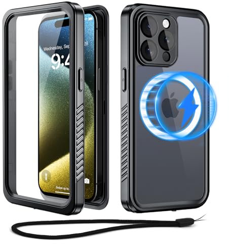 Beeasy for iPhone 15 Pro Max MagSafe Magnetic Case - Waterproof, Shockproof, Dustproof - Built-in Screen Protector - 6.7 inch