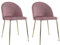 Marvin Sedia in Velluto e Oro Oslo da Sala Pranzo Con Gambe Metallo Dorate Seduta Imbottita Sedie Poltroncine Di Design Per Salotto Soggiorno Moderne (Rosa, 2)