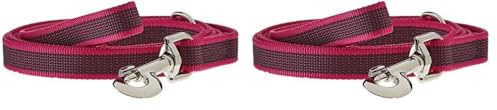 Julius-K9 Color and Gray Super-grip leash with handle, 20 mm x 2 m, pink-gray (Pack of 2)
