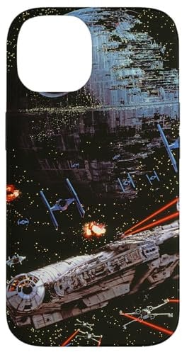 iPhone 14 Star Wars Return of the Jedi Death Star II Battle Black Case