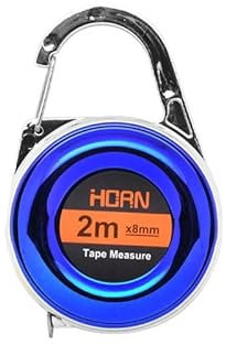 Mini Key chain Tape Measure 2m Stahlband Measure Zarte kleine Stahl-Herrscher Mehrzweck-Stahlband-Maß-Geschenk-Herrscher (Blau)