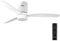 NORHES Kent Ventilador Techo Blanco/Madera Blanca. 3 Aspas Ø132cm. Luz Led 20W Neutra/Cálida/Extra Cálida. Motor DC. Verano/Invierno. 6 Velocidades. Control Remoto Temporizador. Silencioso. Brisa