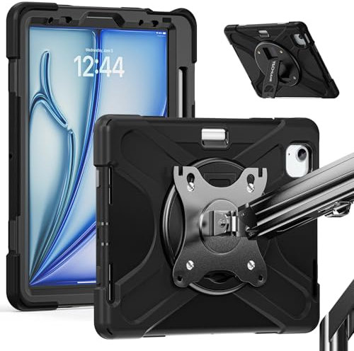 TECHGEAR X-Case avec Trous VESA 75x75 mm Étui Compatible avec Apple iPad Air 11 (2025/2024), Air 10,9 Pouces (4e/5e génération), iPad Pro 11 (2018-2022), Support avec Supports muraux, Bras de Table