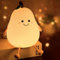 Night Light Pear Cute LED Nursery Nightlight Lamp, Tap Control Squishy Silicone, USB Rechargeable Bedside Lamp for Bedroom, Warm White & 7 Colors, Gift for Kids Girls Boys