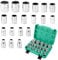 QWORK® 19 Piezas Llaves de Vaso, Llaves de Vaso Multidiente 1/2, 8-32 mm 12 Caras Juego Vasos