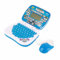 Ordenador Portátil Educativo para Niños, Máquina de Aprendizaje Bilingüe, Función de Música Interactiva, Material ABS en Inglés y Español (Blue)