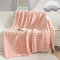 TOPCHANCES Kuscheldecke Milchsamt Plüsch Flauschige Decke Super Soft Wohndecke Dick 450GSM Flanell Bubble Couchdecke Warm Überwurfdecke Sofadecke Vielseitig Blanket Für Bett Sofa,Rosa,160×200cm