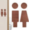 Plaques de salle de bain pour entreprises, pour hommes et femmes, de WC en bois, de salle de bain, de toilette, de porte de salle de bain