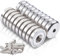 20 Stück Magnete 20 KG Kraft 25 x 7mm Neodym Magnet mit Loch und Kapsel, Magnete Stark mit Loch,Neodym Magneten Extra Stark, Kraft Scheiben, Senkkopf-Topfmagnet mit Schrauben