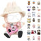 L𝙖b𝙪b𝙪 Original 17cm Plüsch Bekleidung,Puppenbekleidung Niedliches Mini Kuscheltier Outfit mit DIY Pullover Hoodie Bekleidungszubehör,Ideales Kinder Geschenk(#41)