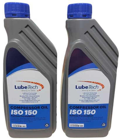 LUBETECH COMPRESSOR OIL ISO VG 150, 2 x 1 LTR, A COMPRESSOR OIL SUITABLE FOR RECIPROCATING, SCREW AND ROTARY VANE COMPRESSORS WHERE A ISO 150 VISCOSITY IS REQUIRED