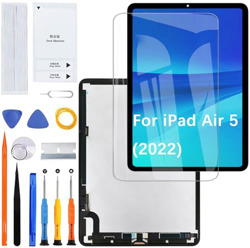 HLYGZX Display Bildschirm für iPad Air 5 2022 10.9 Inch A2588 A2589 A2591 LCD Bildschirm Ersatz Assembly Reparatur Kit