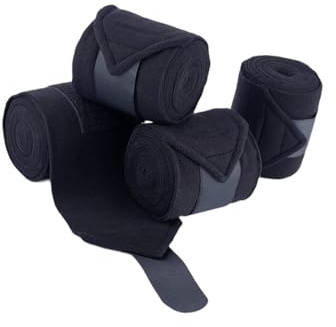 kowaku 4 Pièces Bandes de pour Chevaux Bandages de Travail Guêtres de Repos et Protection de Jambe en Tissu Polaire Confortable Adaptées pour L'Usage à