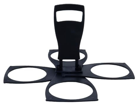 Durlo Cup Carrier, Foldable Drinks Holder for Coffee and Drinks, 4-Ring Cup Holder, Ideal for Office Use, Sports Events, Outdoor Camping and Holiday Festivals