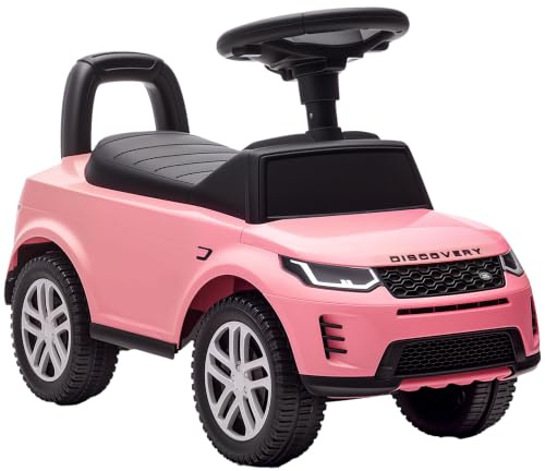 AIYAPLAY Land Rover Licensed Ride on Car Foot to Floor 18-36 Months Pink | Sliding Walker, Horn, Engine Sounds, Under-Seat Storage, Toddler Baby Push Along Car