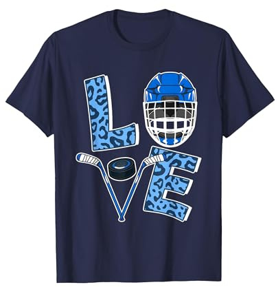 Love Ice Hockey Gepard Mädchen Hockey Damen Eishockey T-Shirt